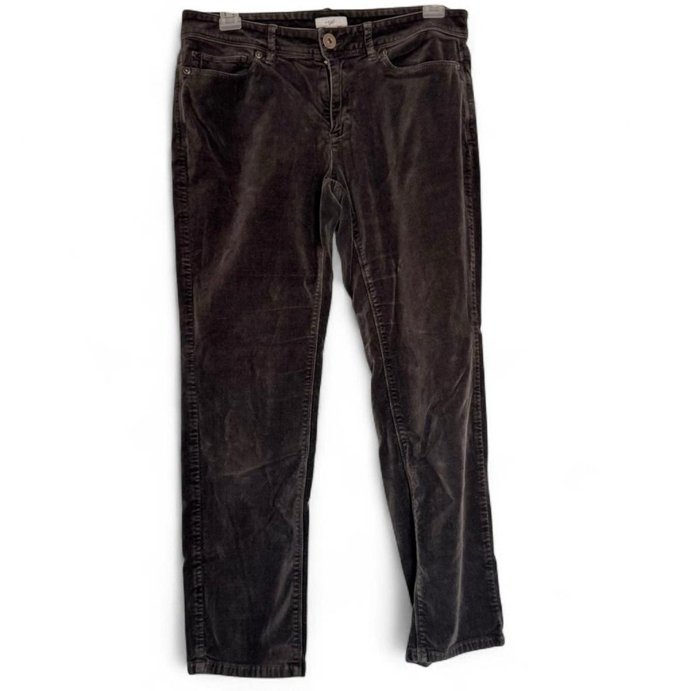 Size 4 Black Grey Velour J. Jill Pants Whimsygoth Indie Rocker